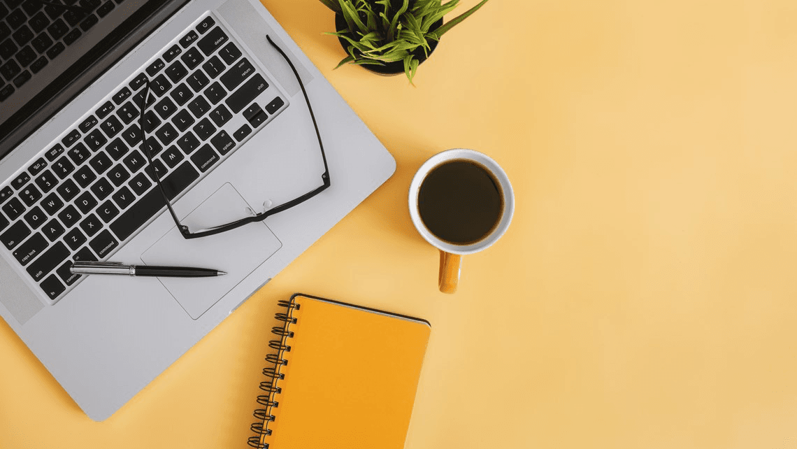 Modern workspace desk setup